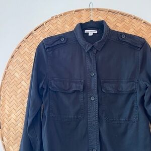 STYLISH CASUAL JAMES PERSE BLACK BUTTON DOWN PREP SCHOOL QUIET LUXURY‎ SHIRT